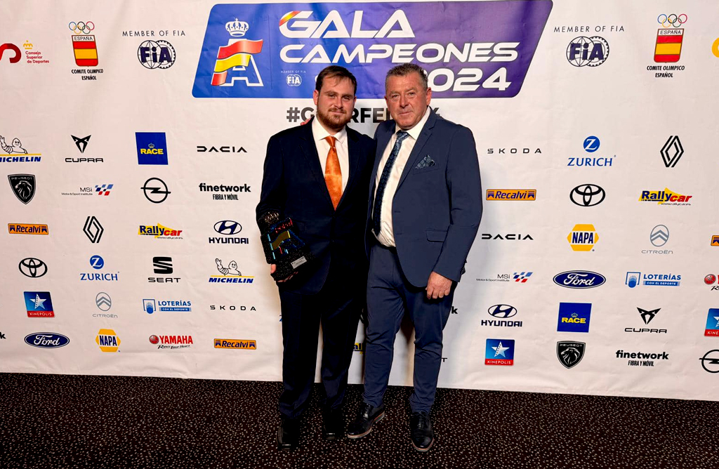 David Cnovas Hidalgo hace podio en la Gala de Automovilismo del Campeonato de Espaa 2024